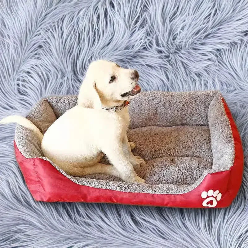 Classic Soft Cotton Pet Bed – Breathable, All Sizes