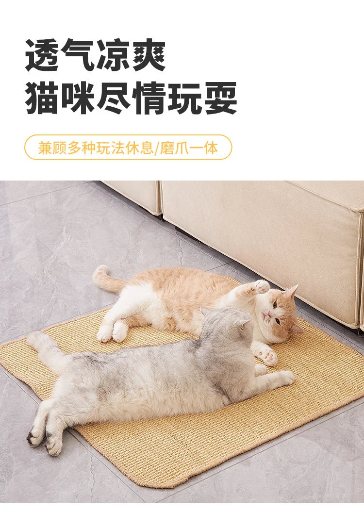 Sisal Hemp Cat Scratching Wall Pad – Furniture Protector