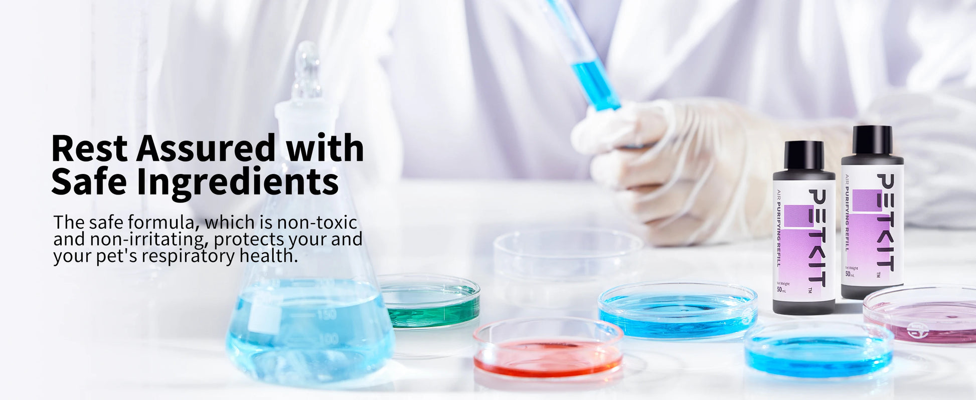 Waggy Tail Smart Cat Litter Box Deodorizer and Air Purifying Liquid Refill, freshens and neutralizes odors in cat litter areas.