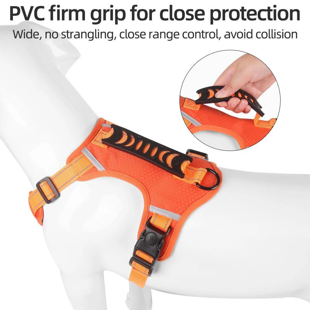 Adjustable Oxford Dog Harness Vest – Reflective Walking