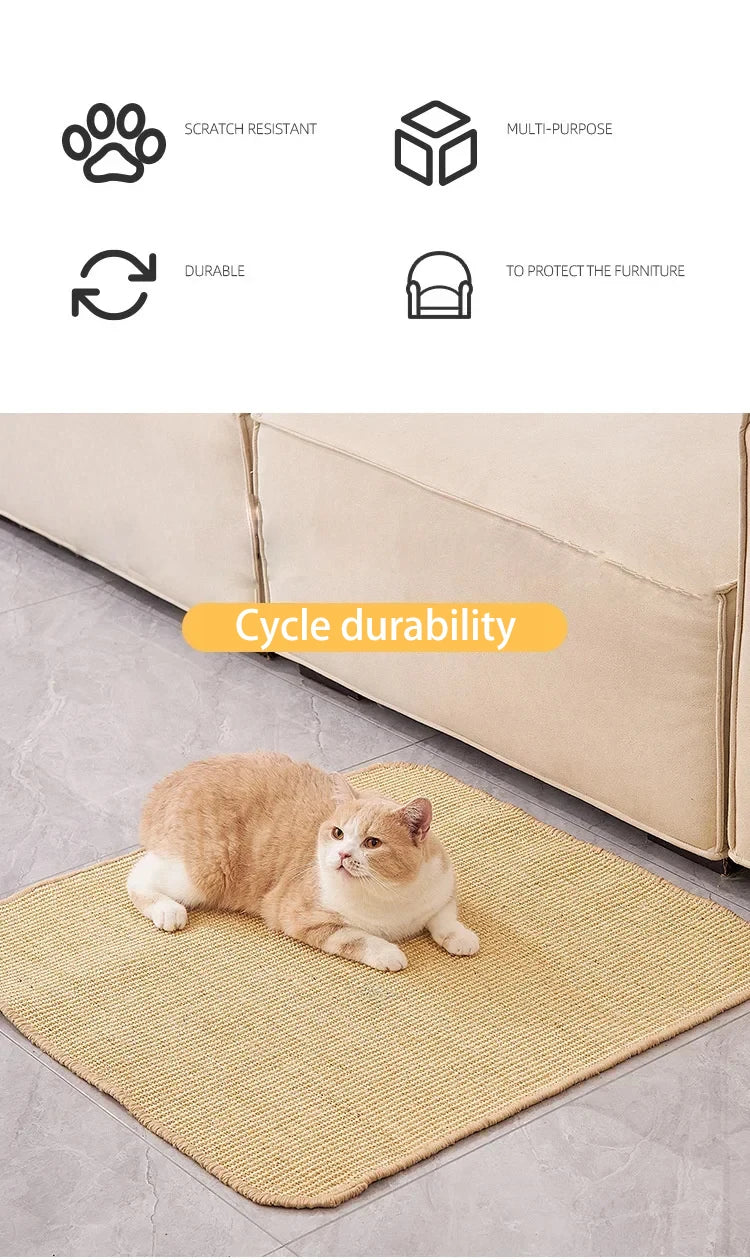 Natural Sisal Cat Scratching Board – Sofa Protector