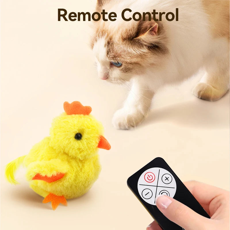 Auto Flapping Chicken Cat Toy – Catnip, Sound & Remote Control