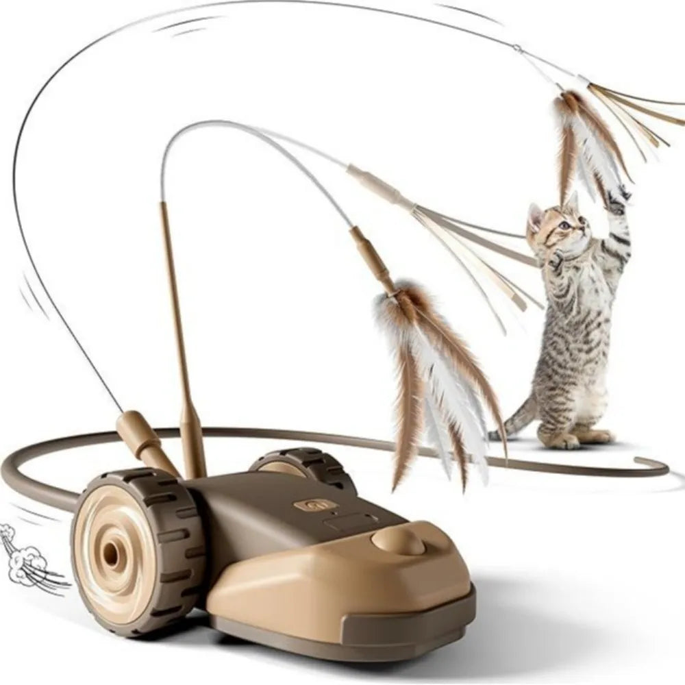 Smart Auto-Moving Cat Toy Car – 2 Modes, Touch Wake-Up