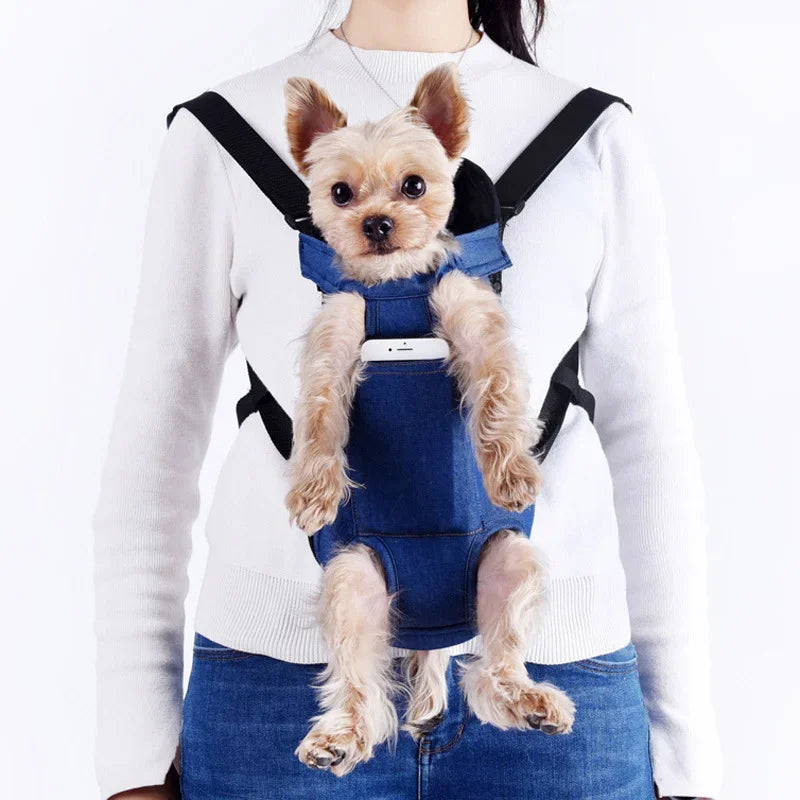 Pets Products Denim Pet Dog Backpack Outdoor Travel Cat Carrier Bag for Small Dogs Breathable Shoulder Puppy Kedi Carring Bags