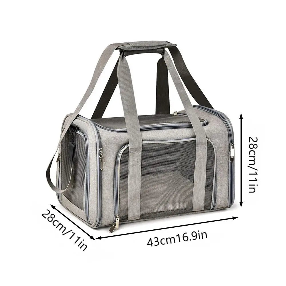 Cat & Dog Carrier for Small to Medium Pet up to 15 Lbs, Collapsible and Suitable for Travel