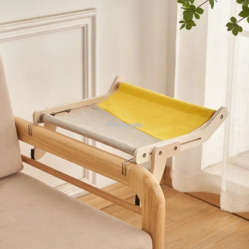 Cat Window Perch Wooden Assembly Hanging Bed Pet Mat  Cozy Sunny Seat Window Mounted Cats Hammock Aerial Pet Shelf Nest Beds