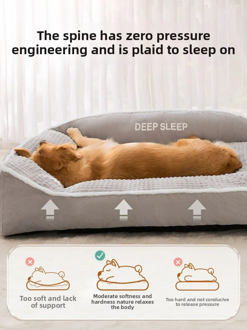 Non-Slip Winter Pet Kennel Bed – Soft & Washable