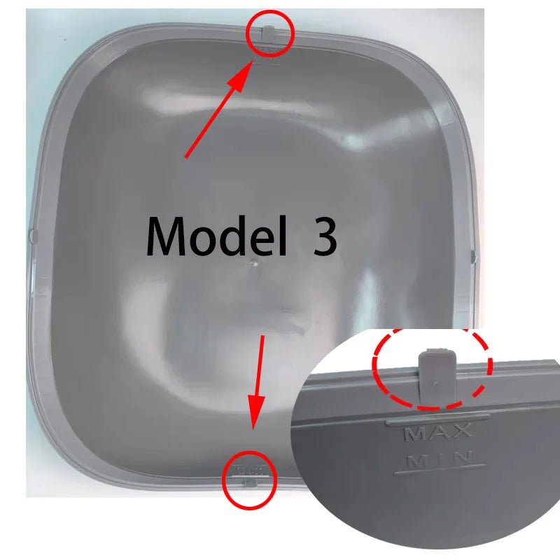 Waggy Tail smart cat litter box replacement accessories including a pad, bin, door, and filter shown in the image.