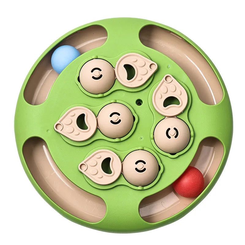 Smart Cat Puzzle Slow Feeder – Interactive Turntable Toy