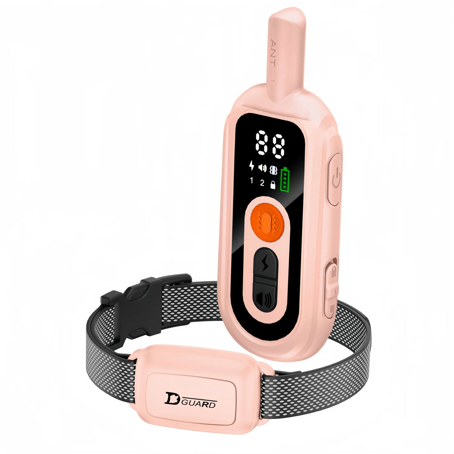 Waggy Tail YHLC 3300ft rechargeable automatic anti-bark dog training collar with electric bark stopper in black and gray.