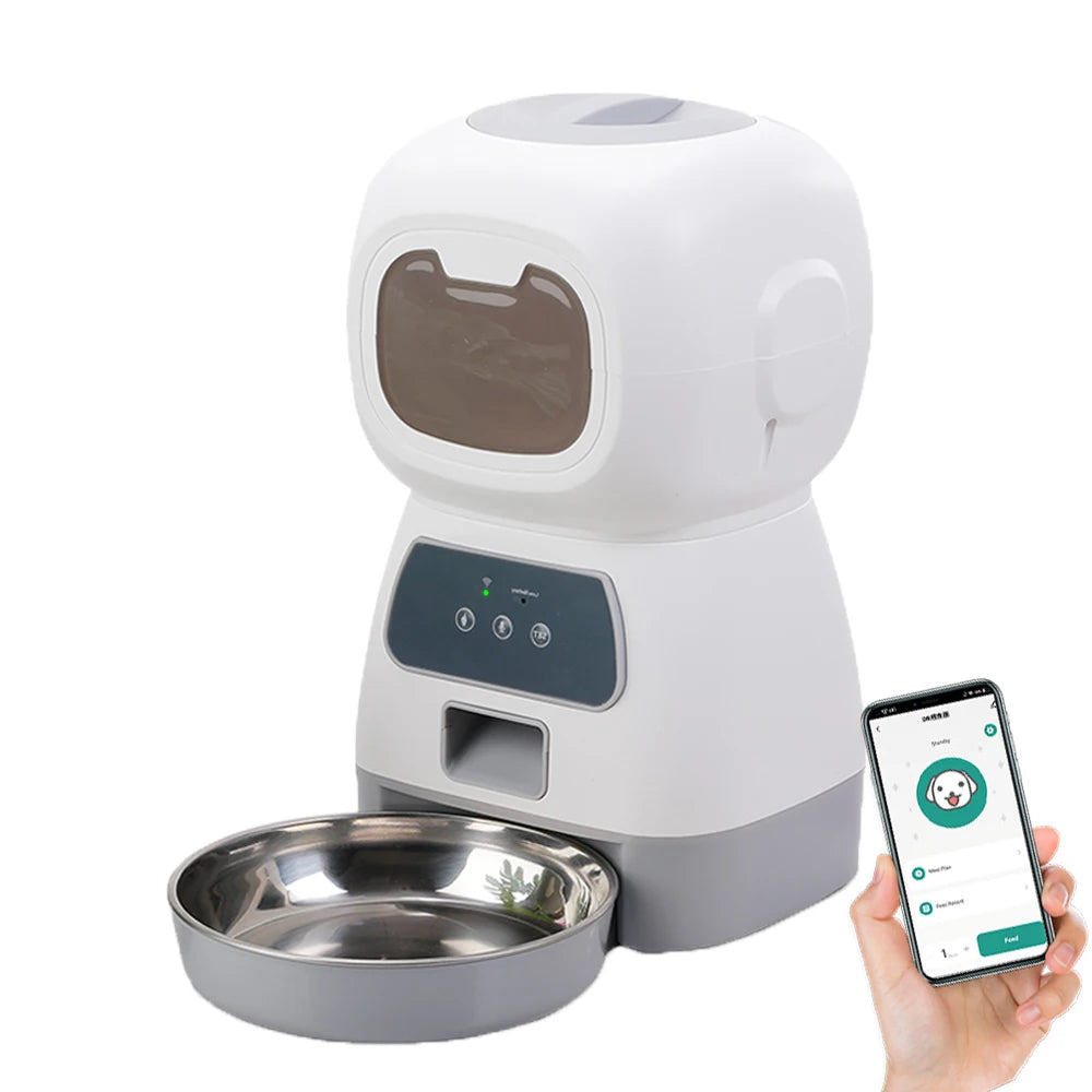 3.5L Auto Pet Feeder & 2L Water Fountain – WiFi App Combo