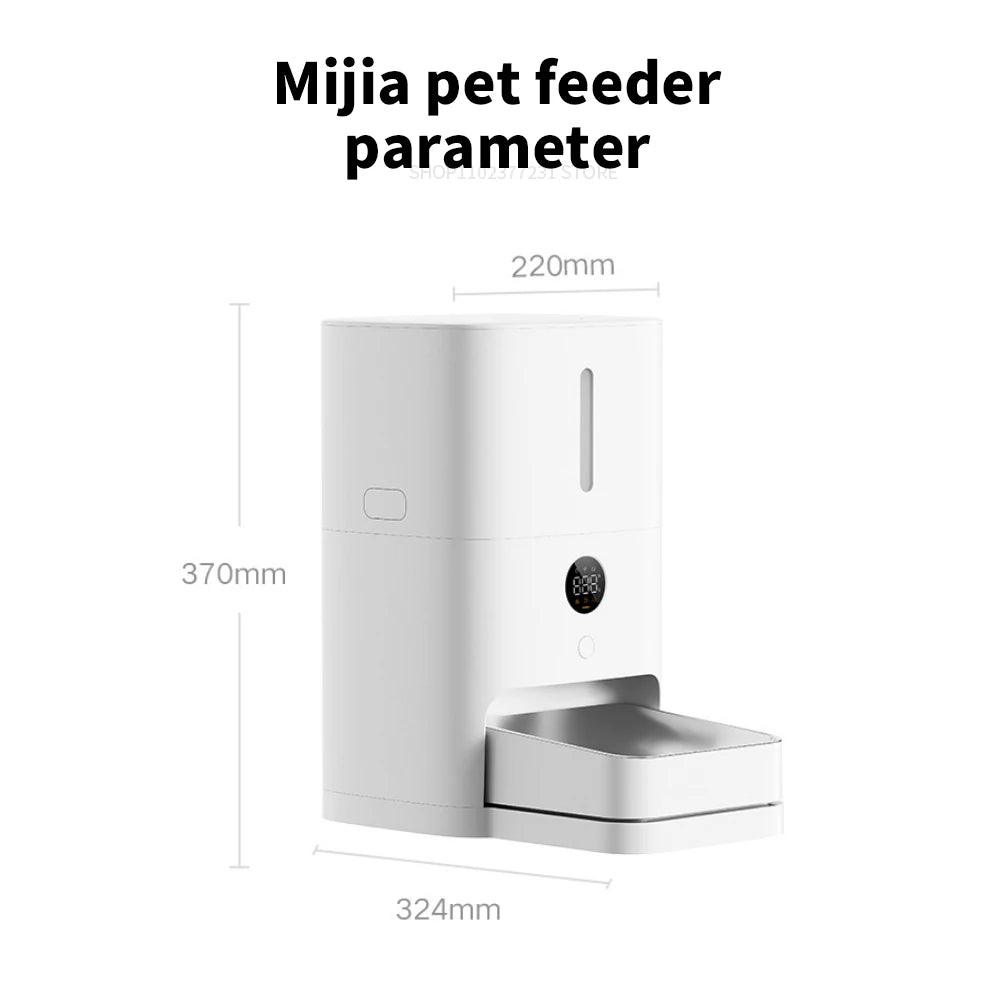 New Mijia Smart Pet Feeder 2 MJWSQ02 HD-large Screen 5L Large Capacity Precise Weighing Spare battery FoodShortage Remind