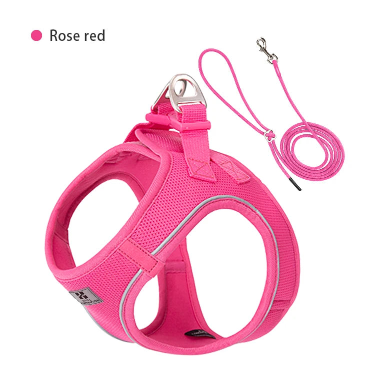 Reflective Dog Harness & Leash Set – Adjustable Vest