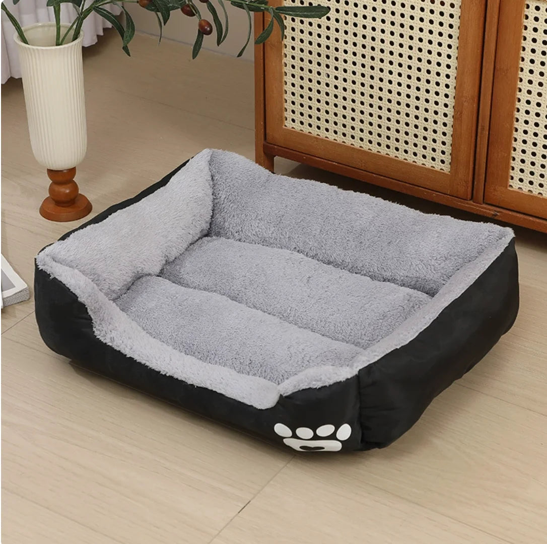 Soft Square Large Dog Sofa Elastic Dog House Cushion Winter Warm Medium Dog Bed Washable Cat Kennel House Accessories
