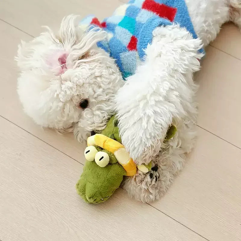 Auto-Flapping Plush Squeaky Dog Toy – Self-Play