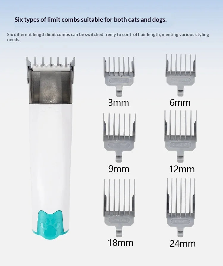 7-in-1 Pet Grooming Vacuum Kit – Hair Trimmer & Suction