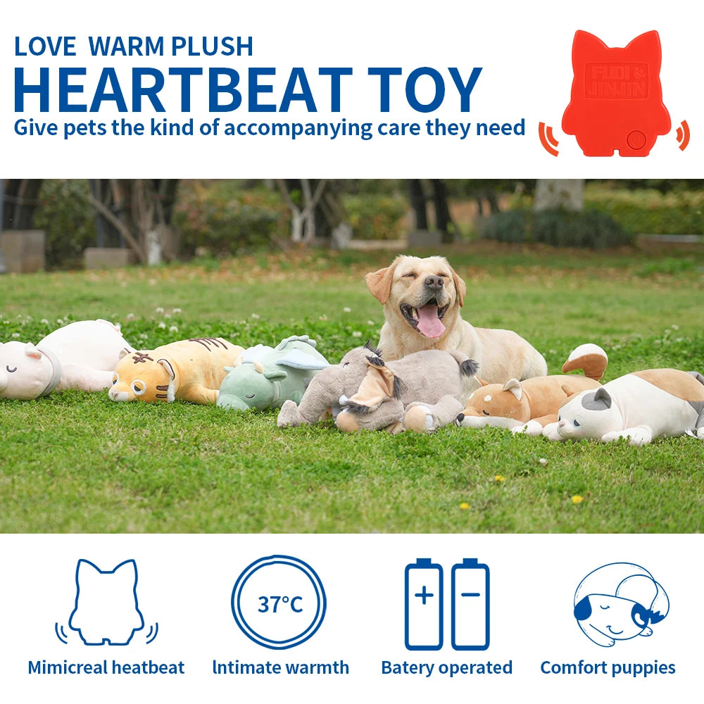 Curved Pillow Heartbeat Dog Toy – Comfort & Training
