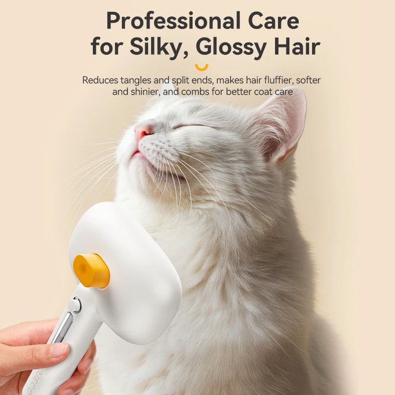 Electric Spray Pet Grooming Brush – Water Mist, Hair Removal