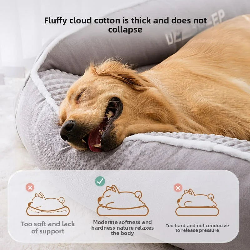 Non-Slip Winter Pet Kennel Bed – Soft & Washable