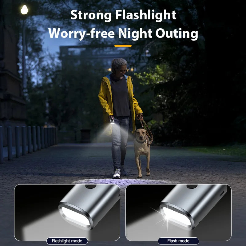 ROJECO Ultrasonic Dog Repeller Anti Barking Training Deterrent Device Rechargeable High Power Dog Repeller With LED Flashlight ﻿