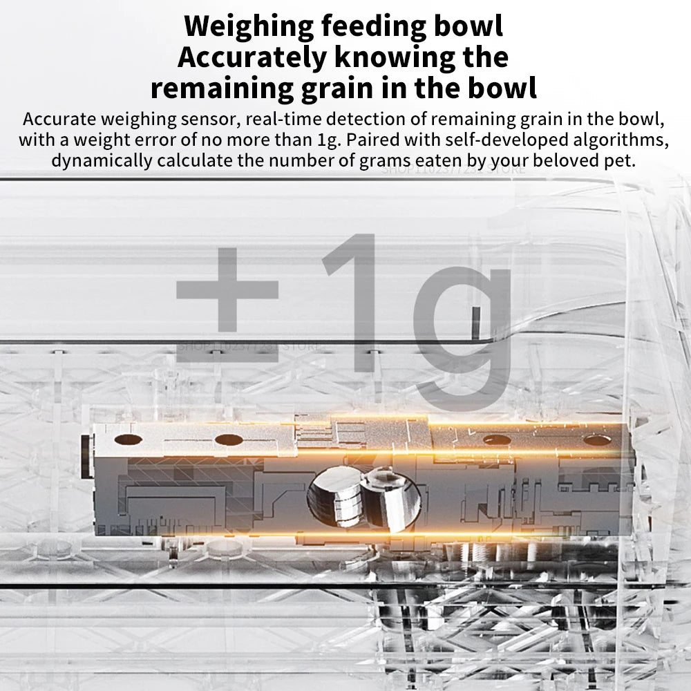 New Mijia Smart Pet Feeder 2 MJWSQ02 HD-large Screen 5L Large Capacity Precise Weighing Spare battery FoodShortage Remind