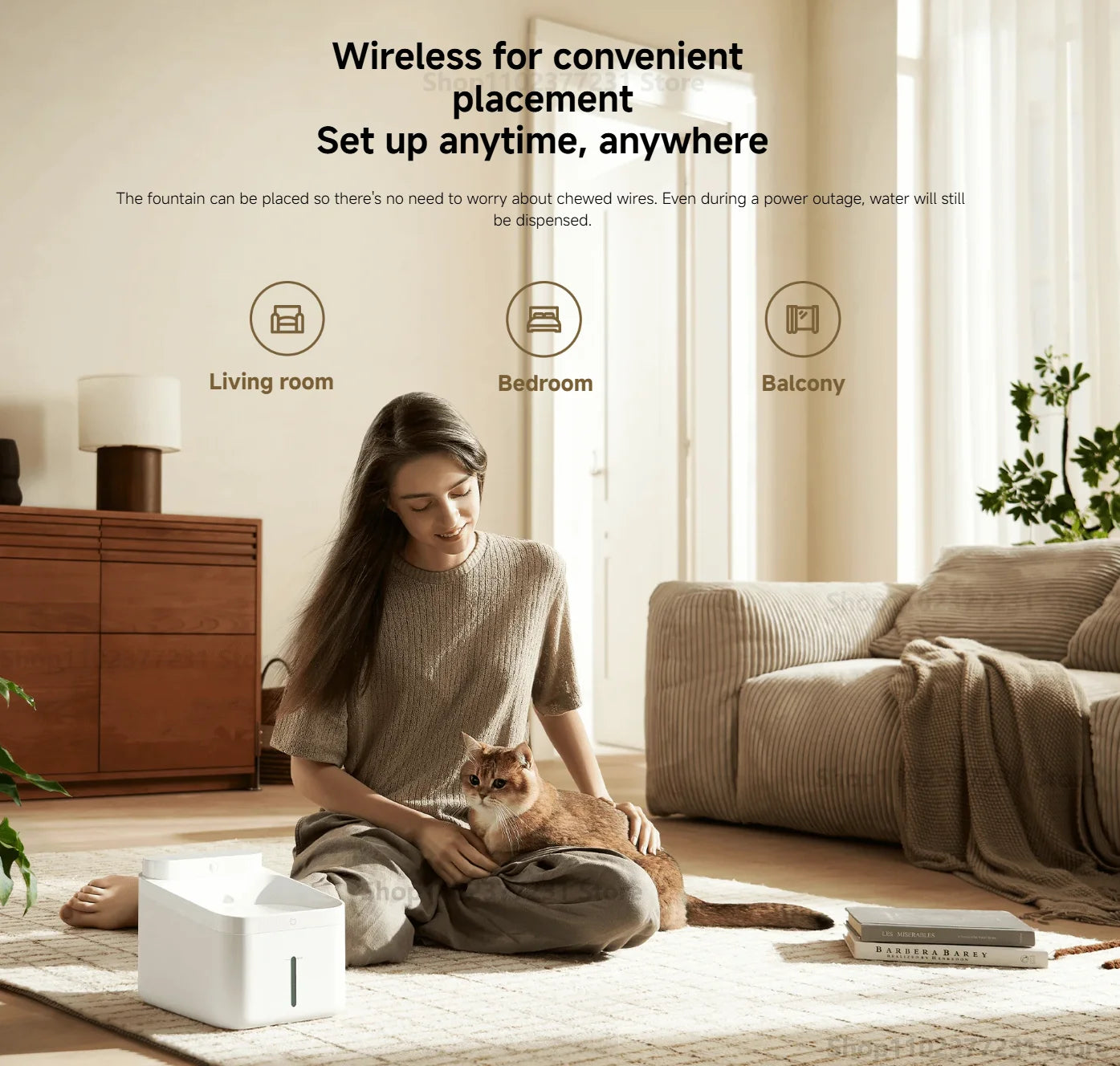 Xiaomi Mijia Smart Pet Drinking Fountain 2 by Waggy Tail, 3L wireless auto-sensing water dispenser for cats and dogs.