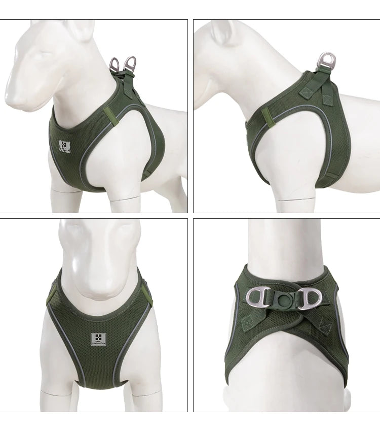 Reflective Dog Harness & Leash Set – Adjustable Vest