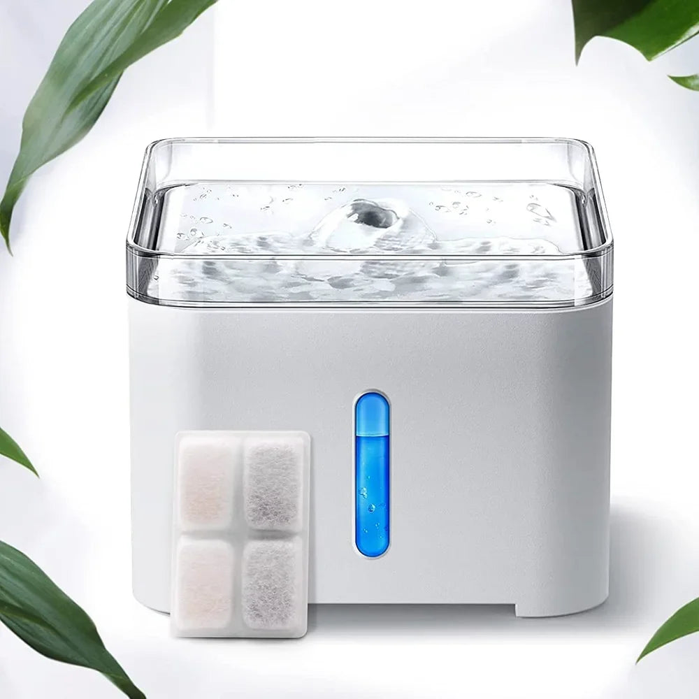Cat Water Fountain Filter Pet Fountain Replacement Filters with Coconut Activated Carbon Suitable for 2L Water Dispenser