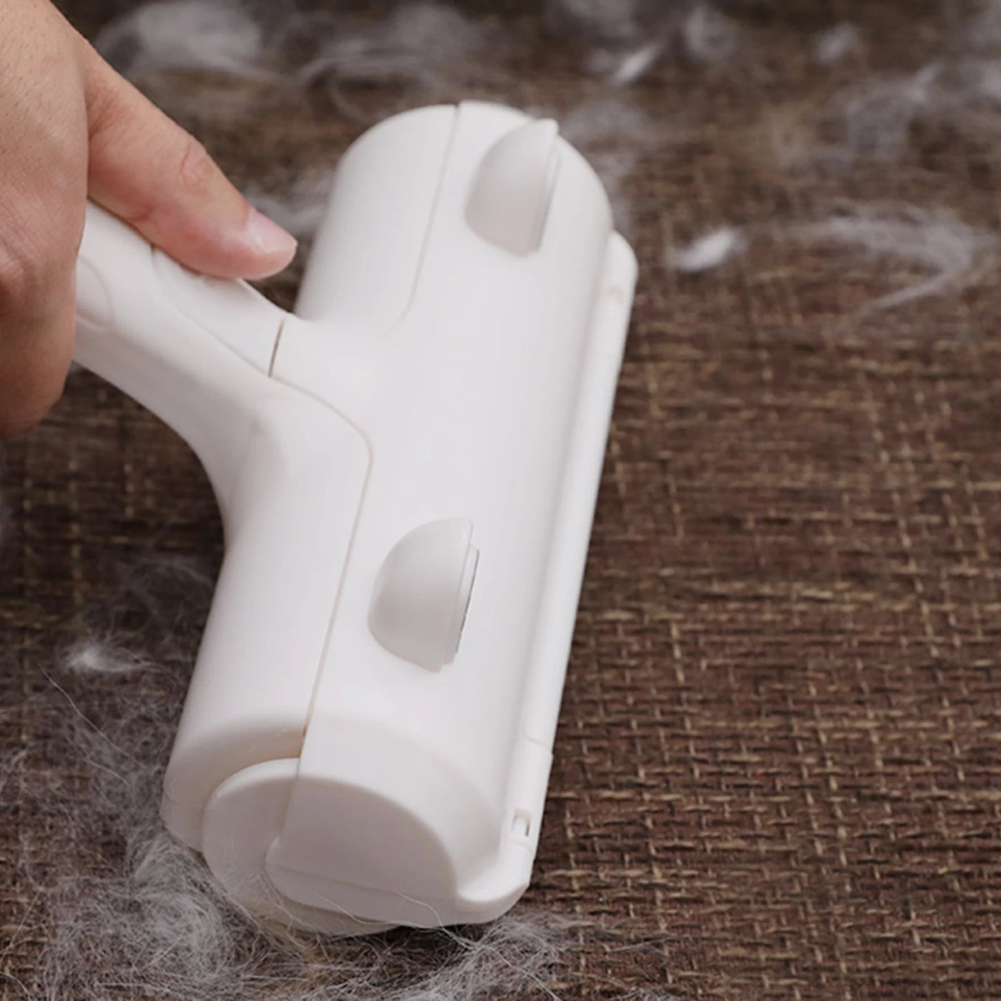 Reusable Pet Hair Remover Roller with Self-Cleaning Base