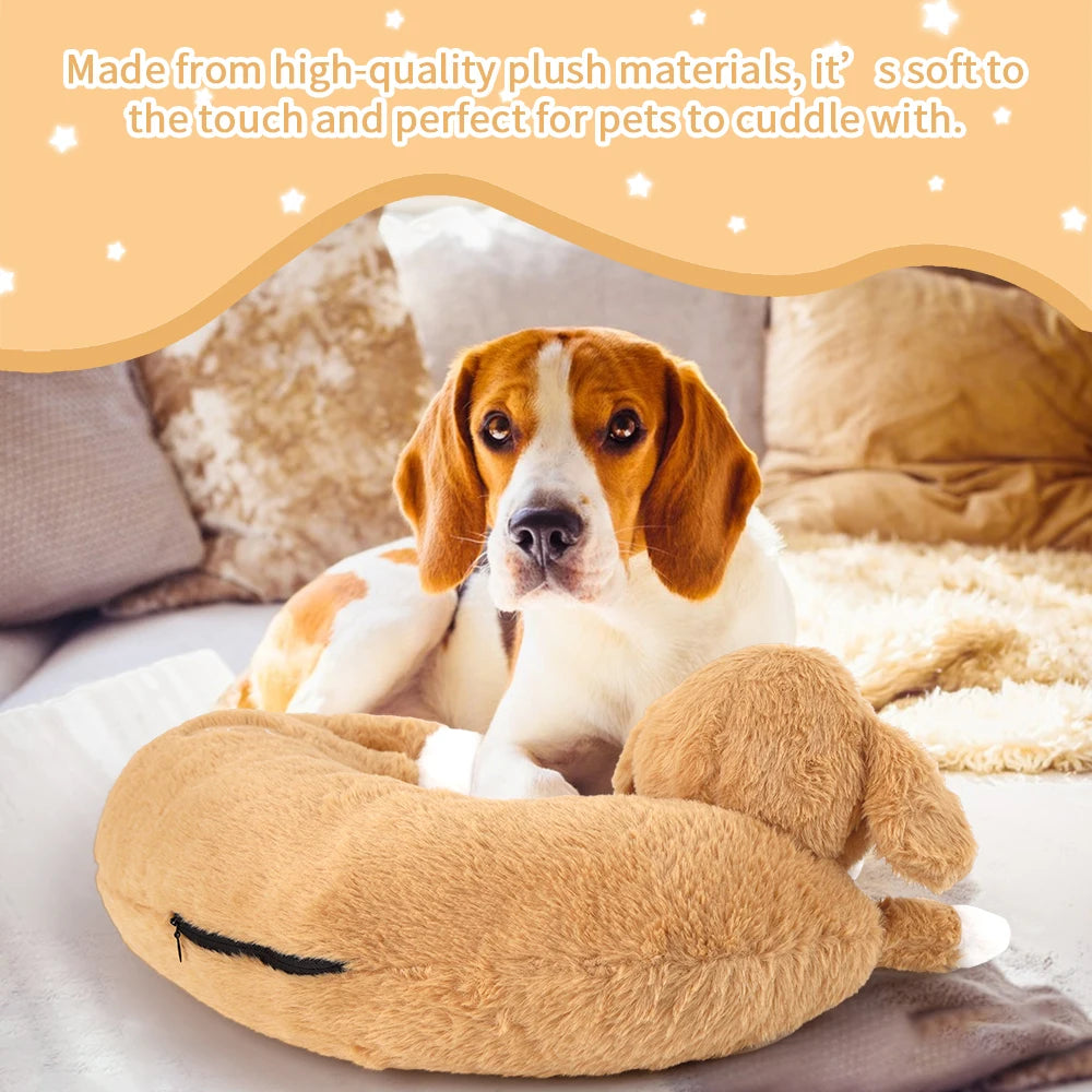 Curved Pillow Heartbeat Dog Toy – Comfort & Training