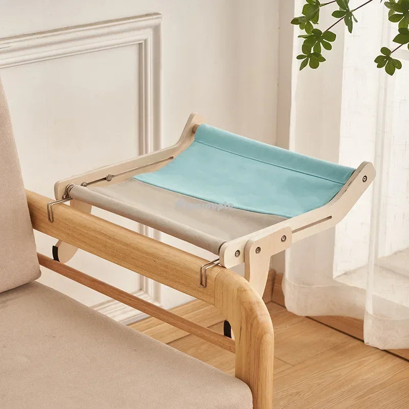 Cat Window Perch Wooden Assembly Hanging Bed Pet Mat  Cozy Sunny Seat Window Mounted Cats Hammock Aerial Pet Shelf Nest Beds