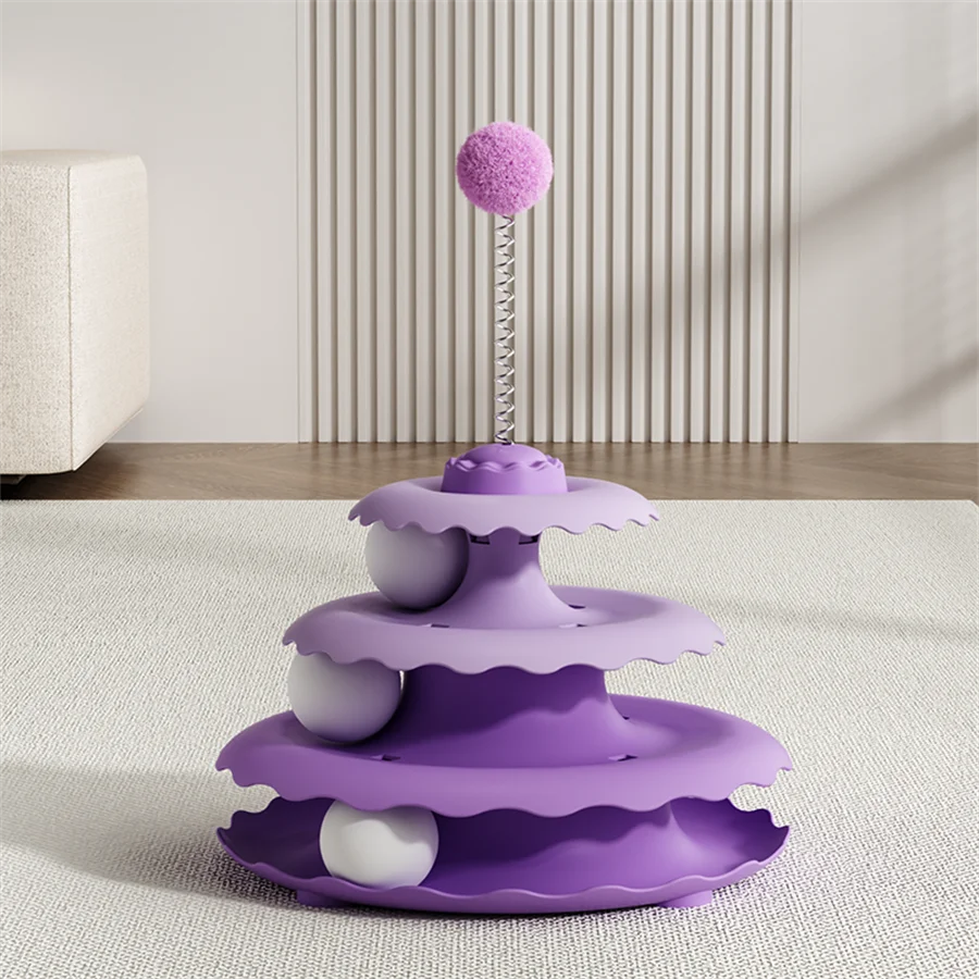 Turntable Interactive Cat Teaser Toy