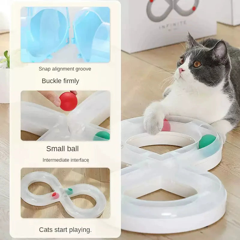 Orbital Track Ball Spinner – Interactive Self-Play Cat Toy