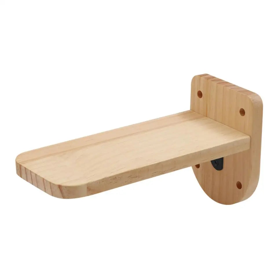 Wall Mounted Cat Shelves Wood Cat Lookout Climbing Shelf Kitten Wall Climbing Tree Furniture Four Step Stair Indoor Cat Hammock