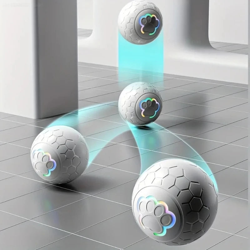 Smart Auto-Bouncing Dog & Cat Toy Ball with RGB Lights