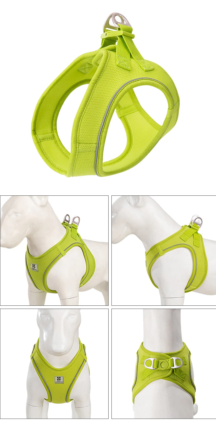 Reflective Dog Harness & Leash Set – Adjustable Vest