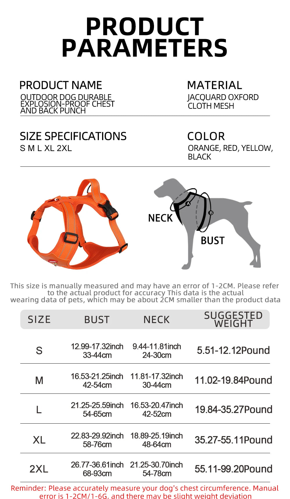 Doberman Pinscher Dog Harness Reflective Medium Large Dog Tactical Vest Large Waterproof Dog Harness Pet Accessories Supplies
