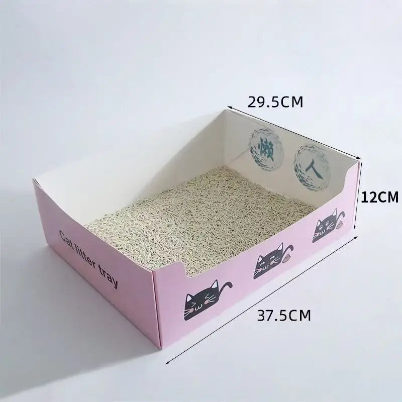 Disposable Cat Litter Box PP Waterproof Box Cat Toilet Special Cat Toilet Oversized Folding Cat Portable Outdoor Temporary Car
