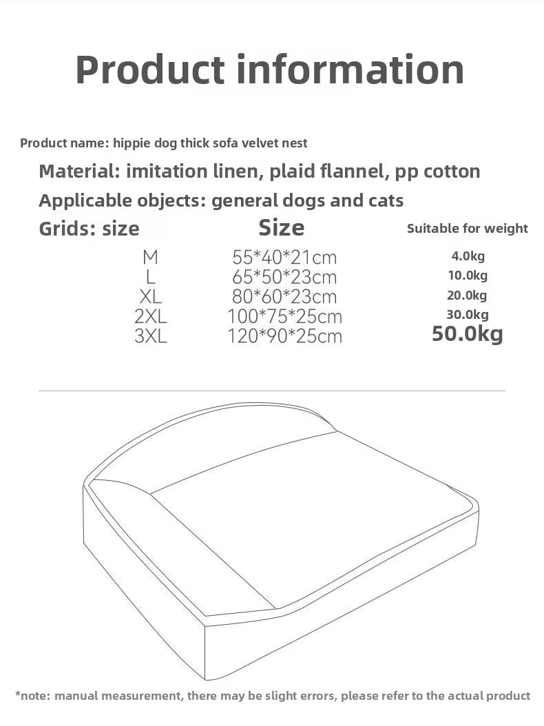 Non-Slip Winter Pet Kennel Bed – Soft & Washable