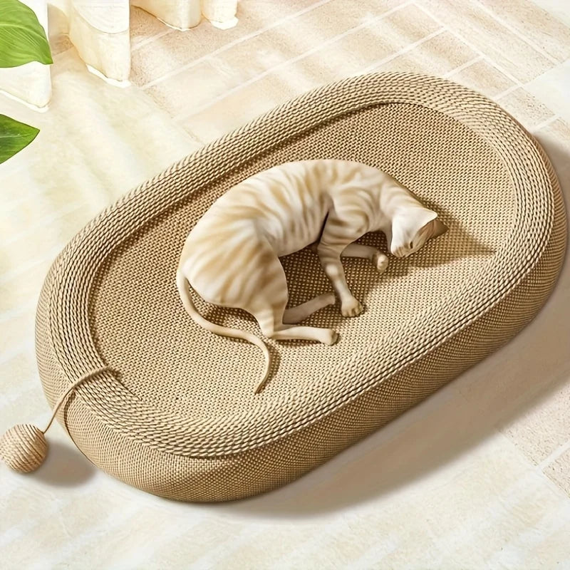 Sisal Cat Scratcher Bed – Multi-Function Toy Ball Set
