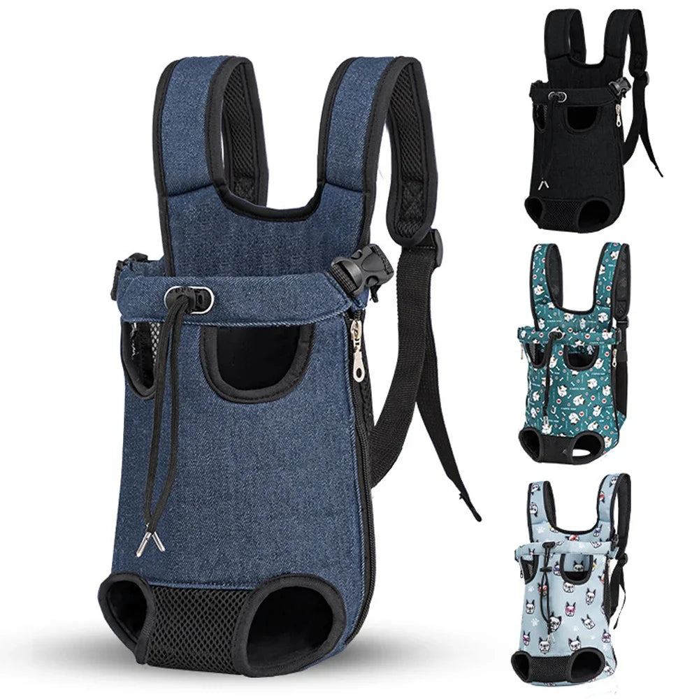 Pets Products Denim Pet Dog Backpack Outdoor Travel Cat Carrier Bag for Small Dogs Breathable Shoulder Puppy Kedi Carring Bags