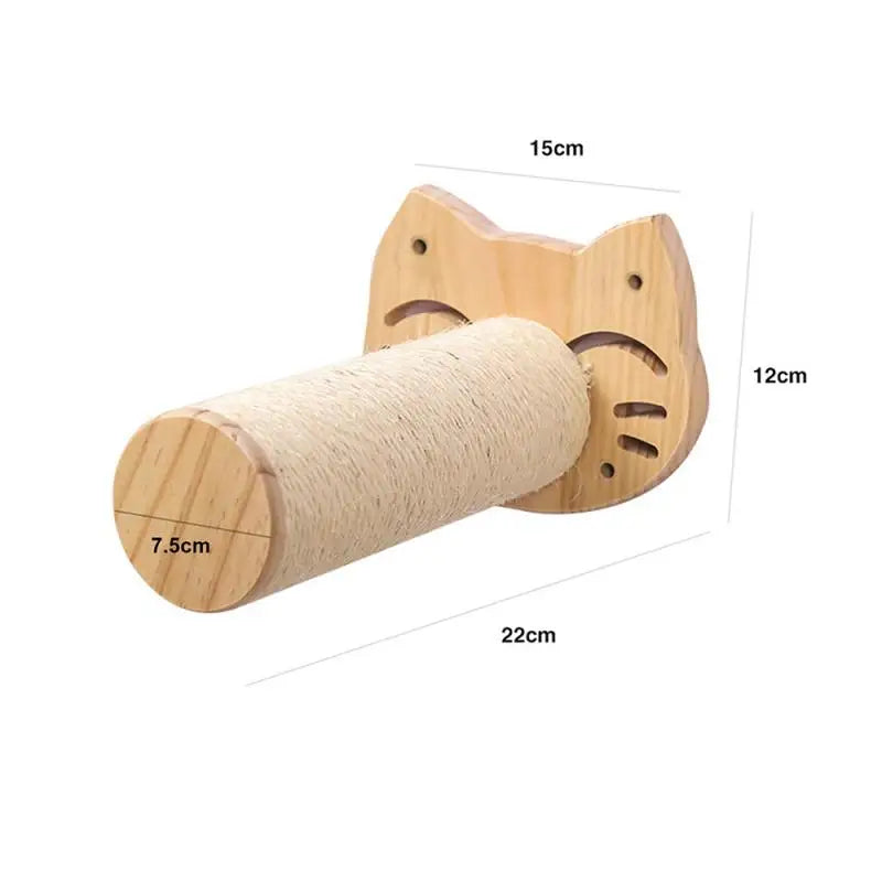 Wall-Mounted Cat Climbing Shelves with Hammock & Steps