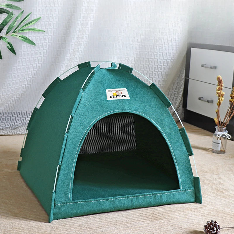Foldable Pet Tent House – Breathable, All-Season