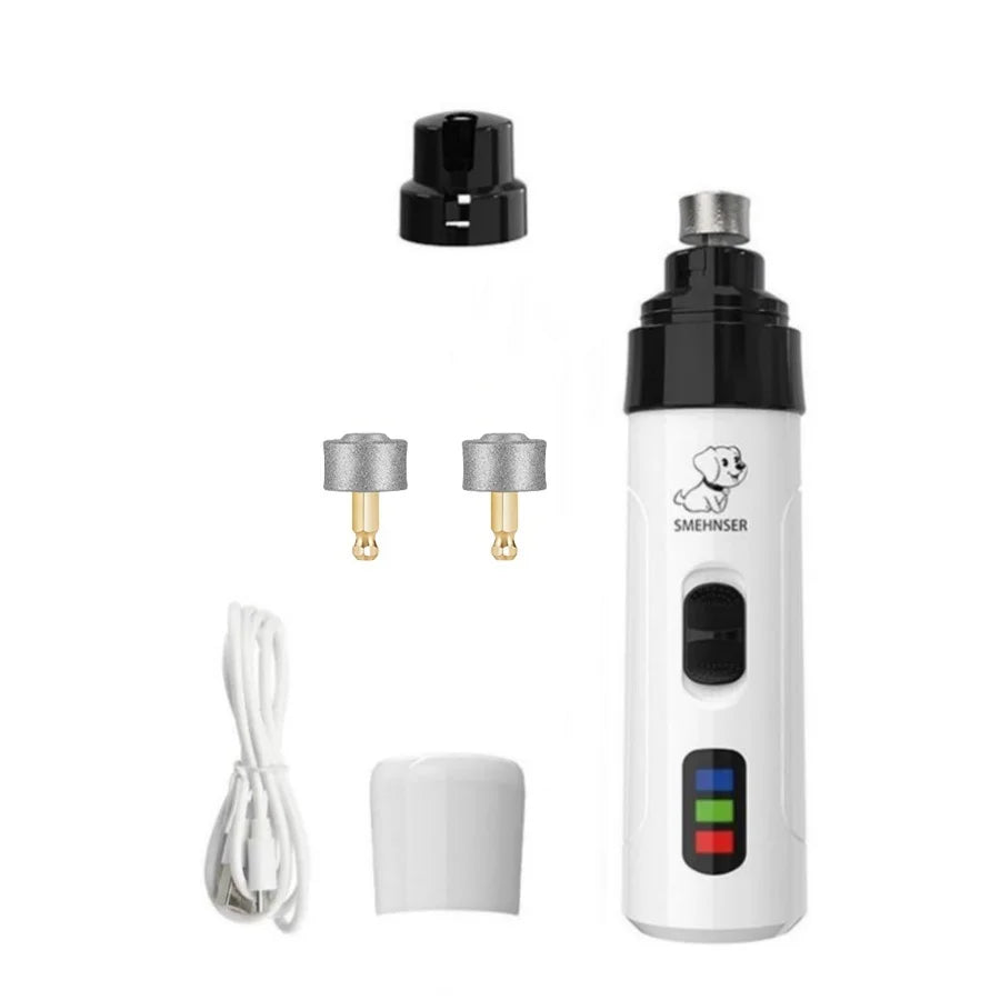 USB Rechargeable Pet Nail Grinder – Quiet & Safe for Cats & Dogs