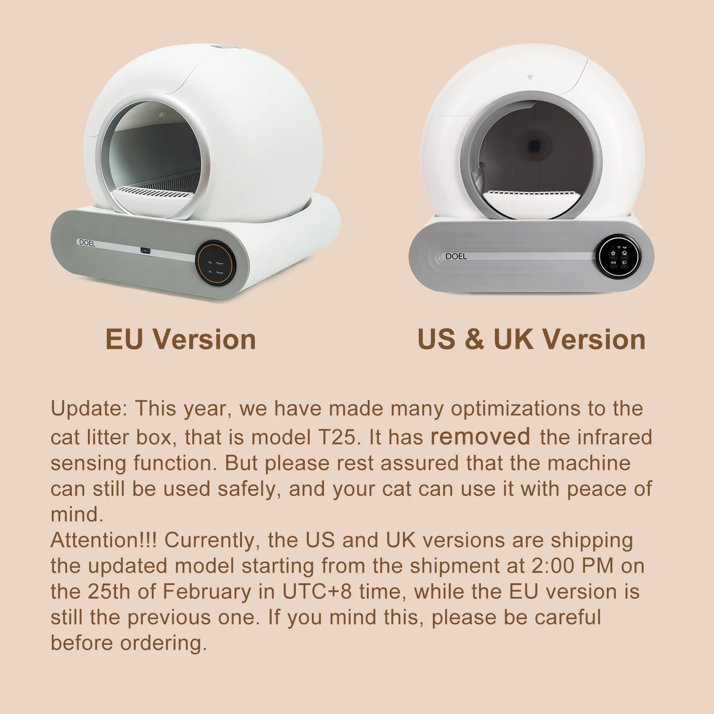 Smart Self-Cleaning Cat Litter Box 65L – WiFi App Control, Trash Bag & Litter Mat Included