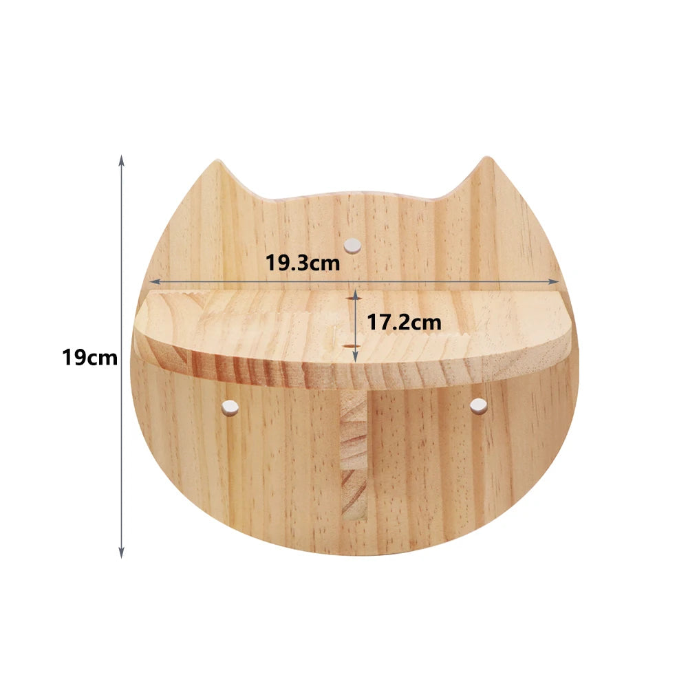 Wall-Mounted Cat Climbing Shelves with Hammock & Steps