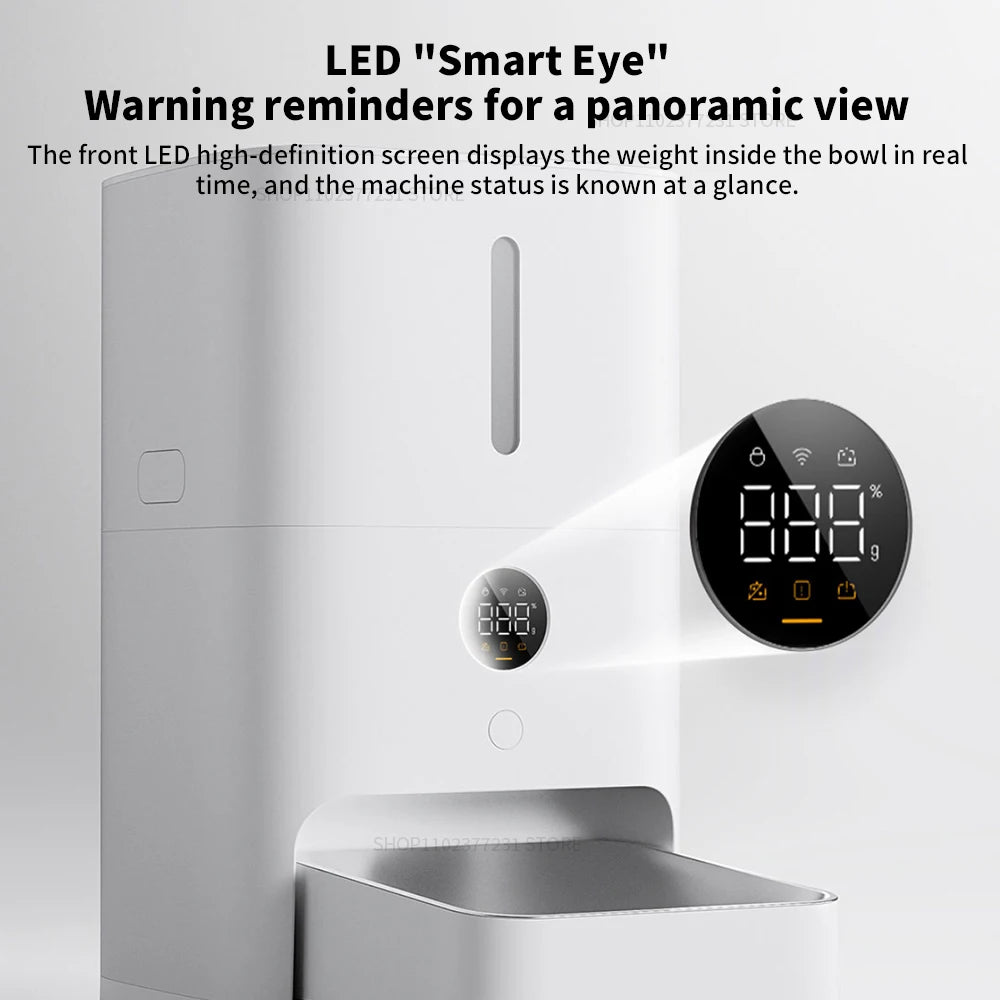 New Mijia Smart Pet Feeder 2 MJWSQ02 HD-large Screen 5L Large Capacity Precise Weighing Spare battery FoodShortage Remind