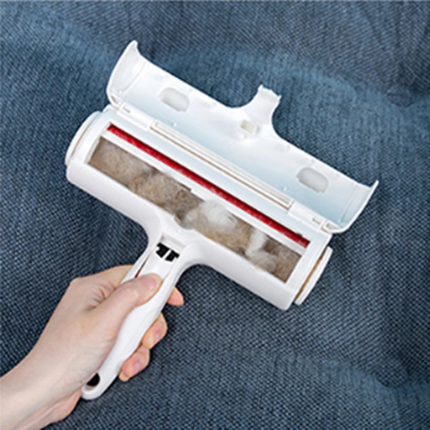 Reusable Pet Hair Remover Roller with Self-Cleaning Base