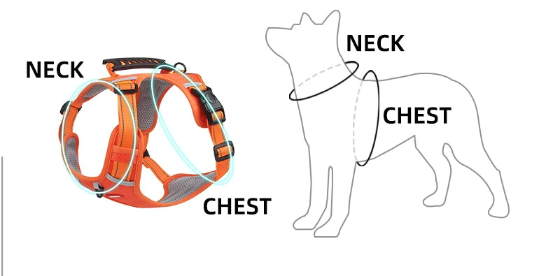 Adjustable Oxford Dog Harness Vest – Reflective Walking