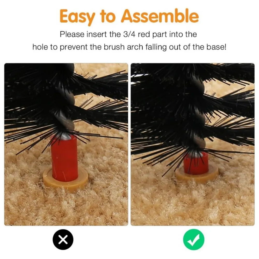 Cat Toy Arch Interactive Massage Brush with Hanging Plush Mice Cat Scratching Mat Cat Massage Grooming Rubbing Brush Pet Toys